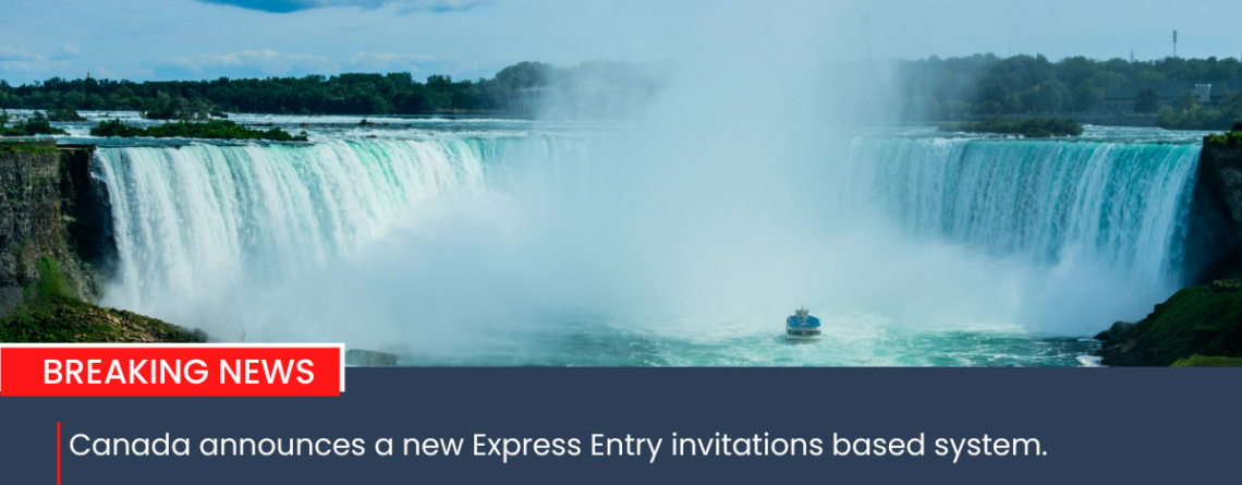 Advertisement for Canada's new Express Entry immigration system.